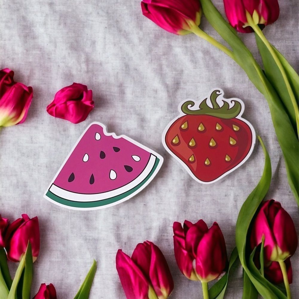 NWT Wool + Pepper Co. Fruit Sticker Pack (2 stickers)